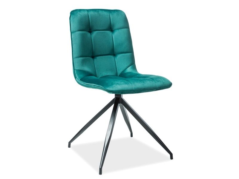 Стул TEXO Velvet Bluvel 78 зеленый/черный