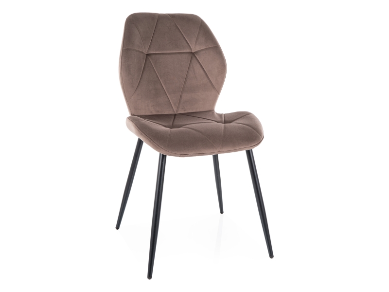 Стул RICK Velvet Bluvel 38 капучино/черный