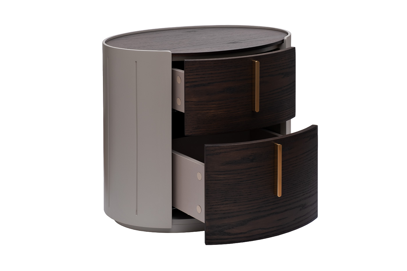 77IP-30200 Тумбочка 2 ящика темный шпон 59*43*55см