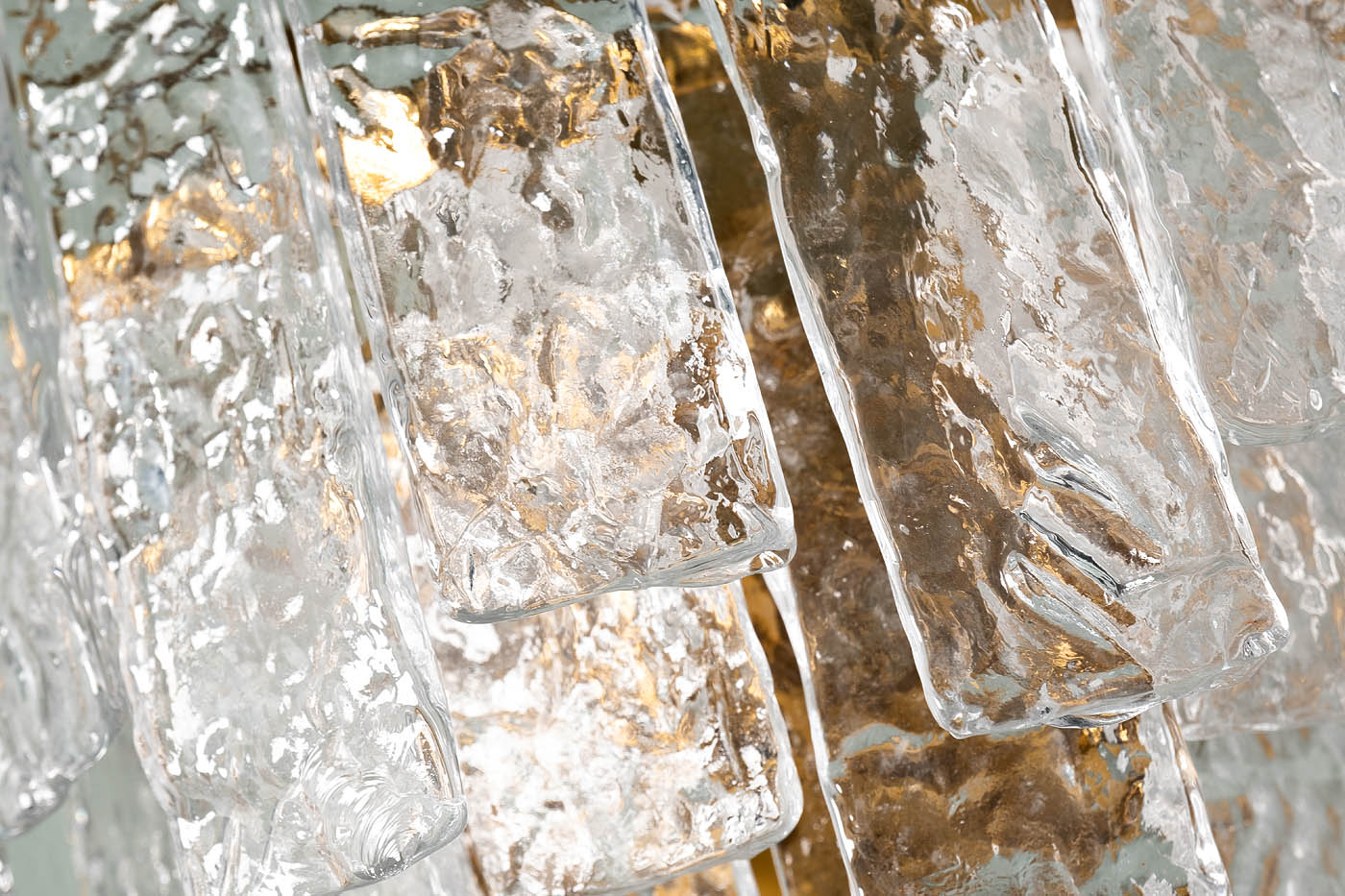 K2KG0998W-2B Бра Лёд (Ice) рифленое стекло/латунь L19*W36*H32см