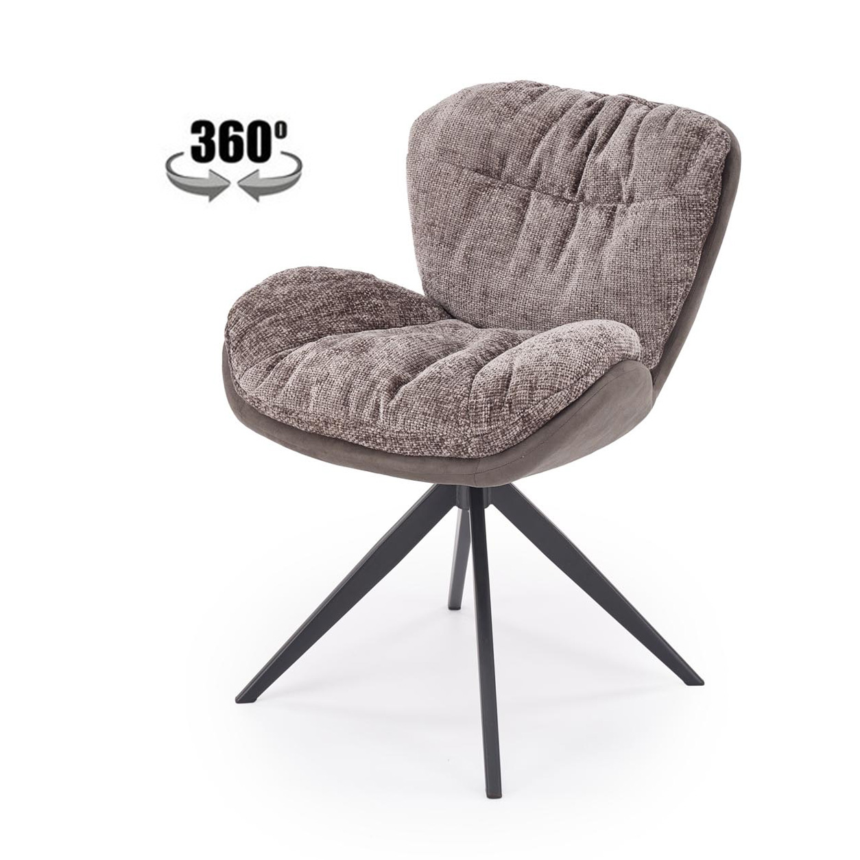 Стул K599 серый/черный, поворотный