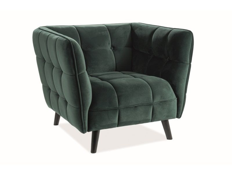 Кресло CASTELLO 1 Velvet Bluvel 78 (зеленый)