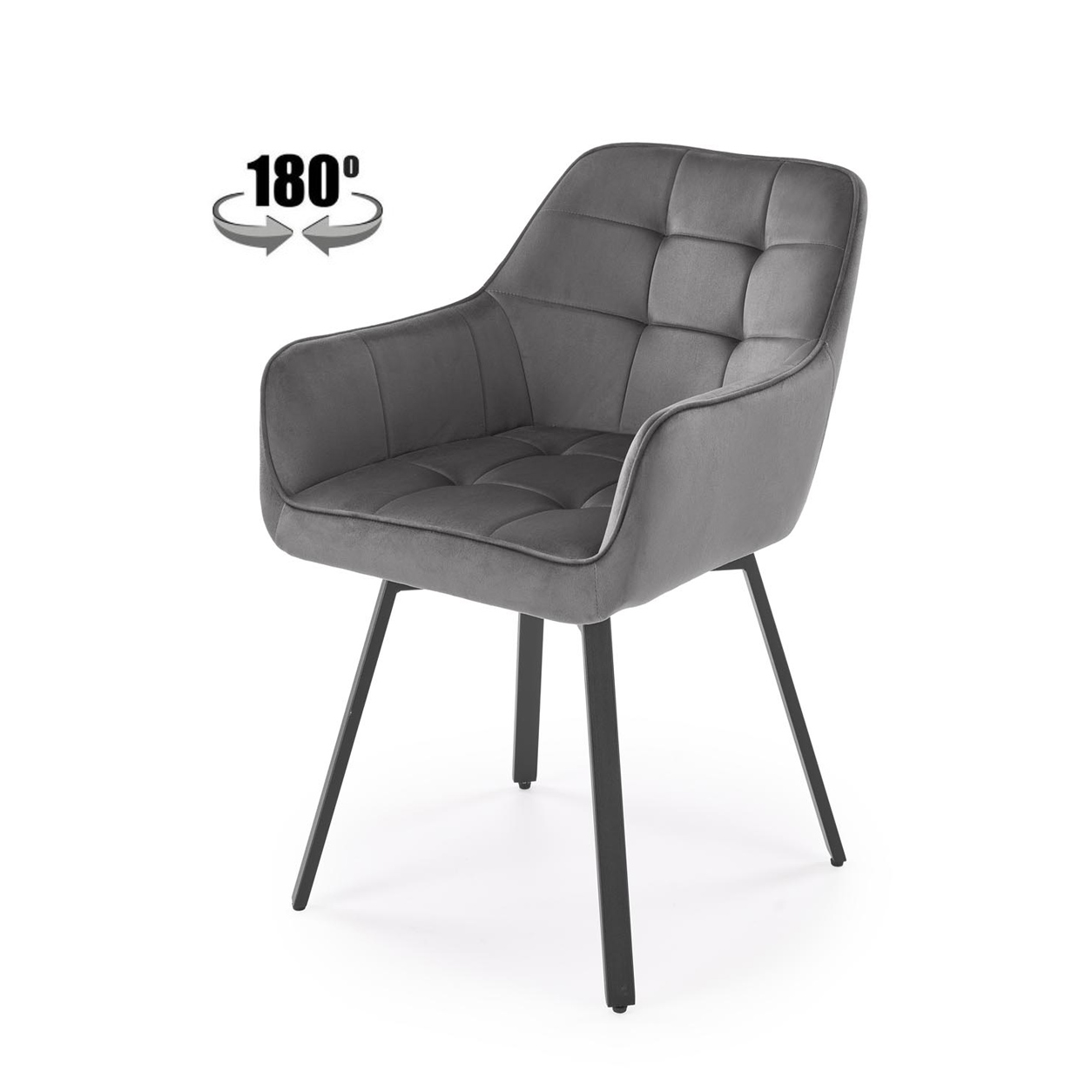 Стул K588 серый/черный