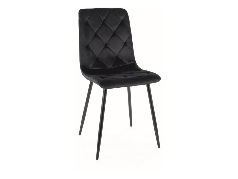 Стул JERRY Velvet Bluvel 19 черный/черный