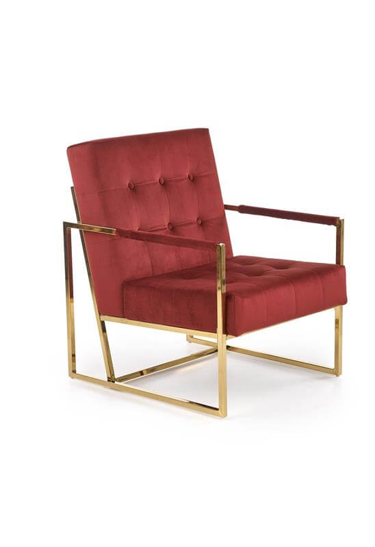Кресло PRIUS (бордовый/золотой)