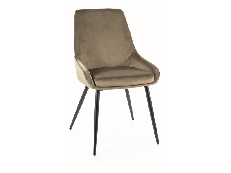 Стул COBE Velvet Bluvel 77 оливковый/черный