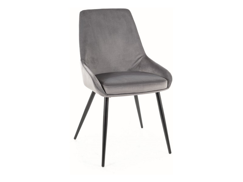 Стул COBE Velvet Bluvel 14 серый/черный