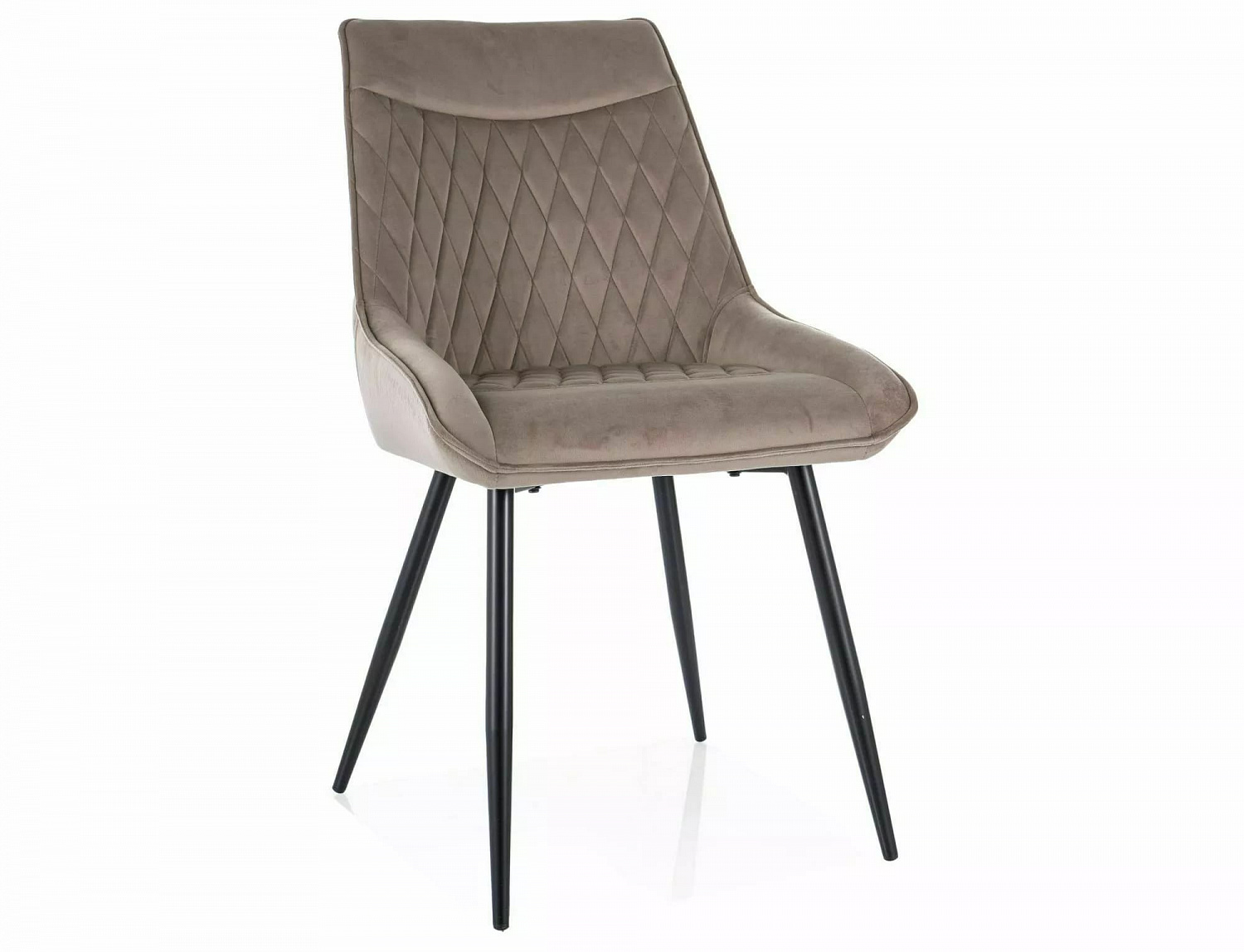 Стул AGAT Velvet Bluvel 40 темно-бежевый/черный