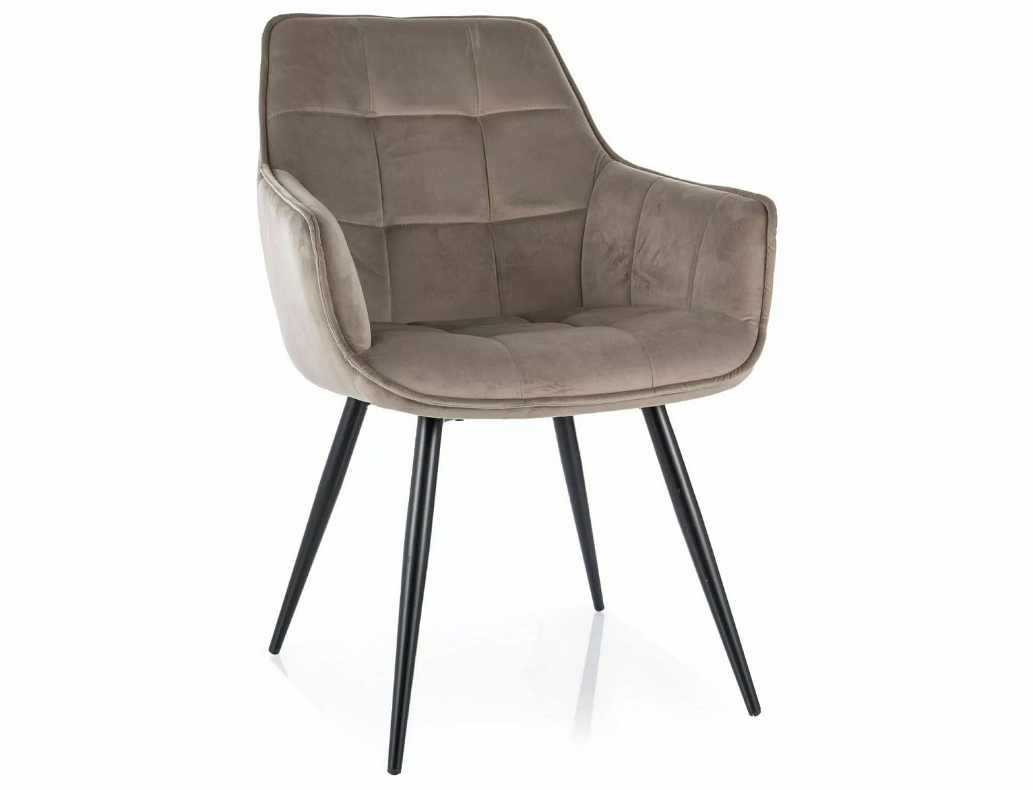 Стул LILIA Velvet Bluvel 40 темно-бежевый/черный