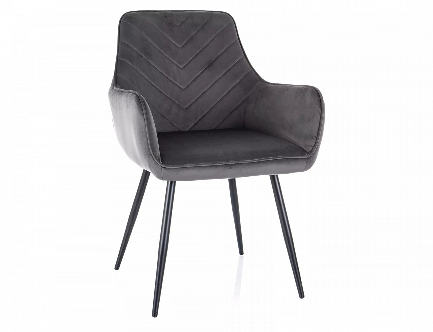 Стул FIG Velvet Bluvel 14 темно-серый/черный