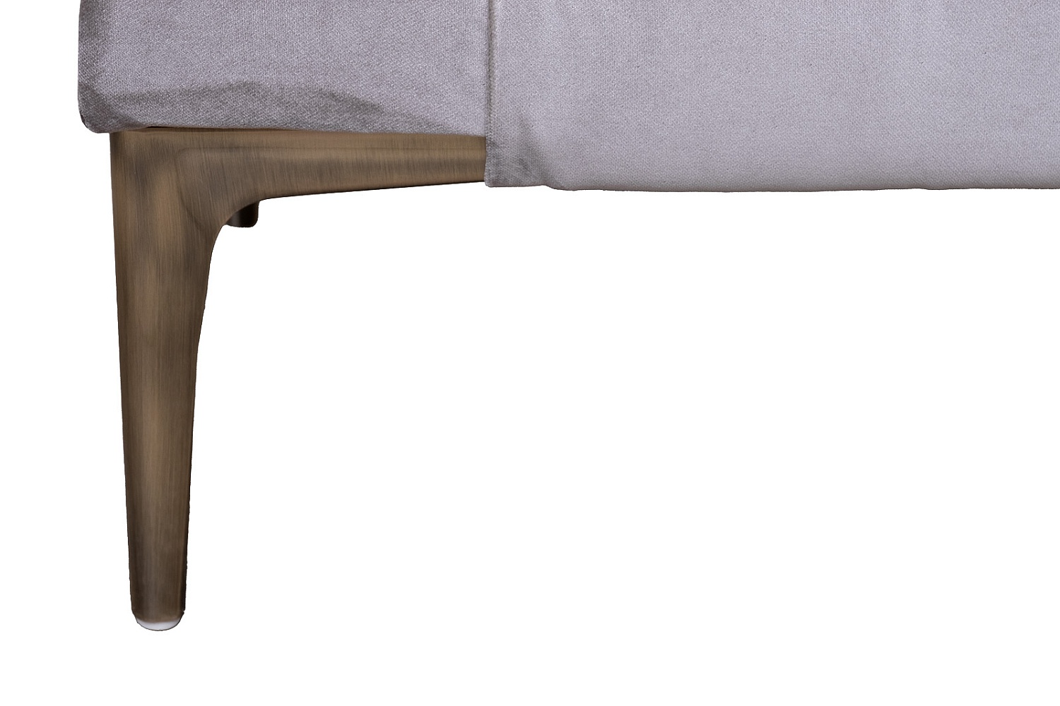 Банкетка Prima 160 на метал опорах серая Velvet SER 40*160*40см