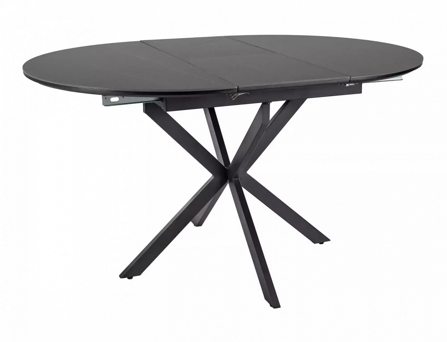 Стол обеденный GASTON Ceramic 100 раскладной (черный/черный мат)