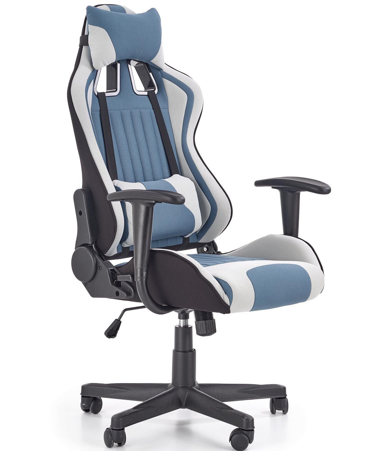 Кресло компьютерное CAYMAN (светло-серый/бирюзовый)