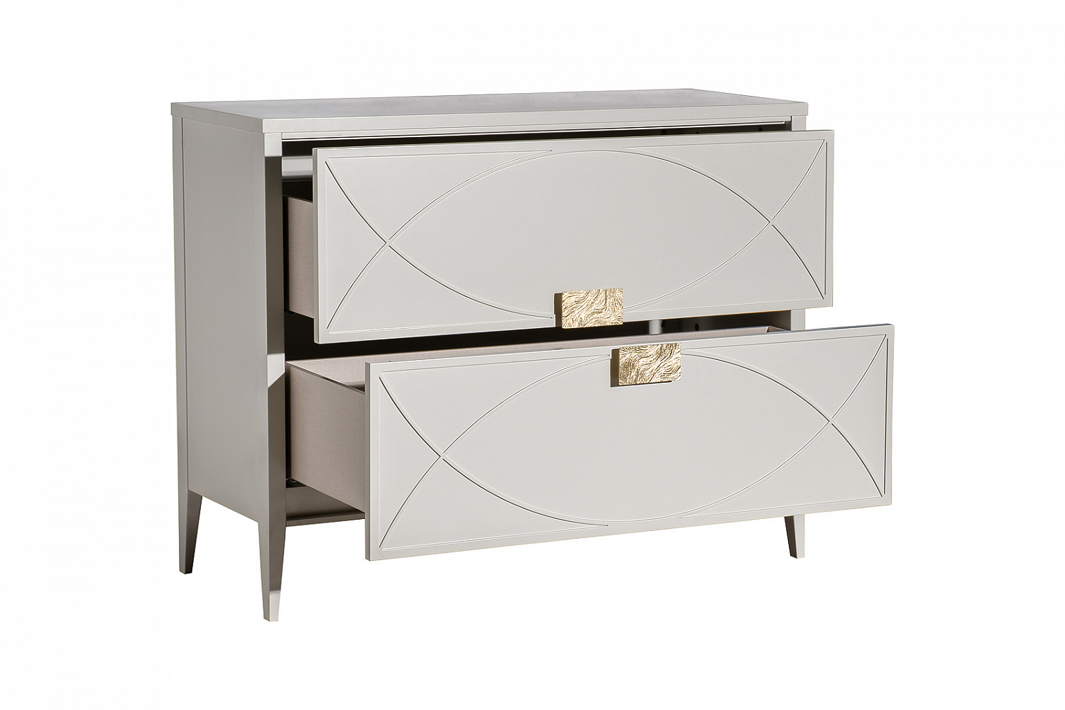 151SV-000012 Комод бежевый 2 ящика 100*80*40см